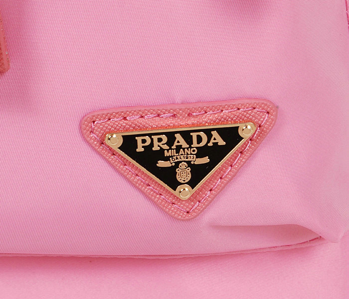 2014 Prada nylon drawstring backpack bag BZ1562 pink